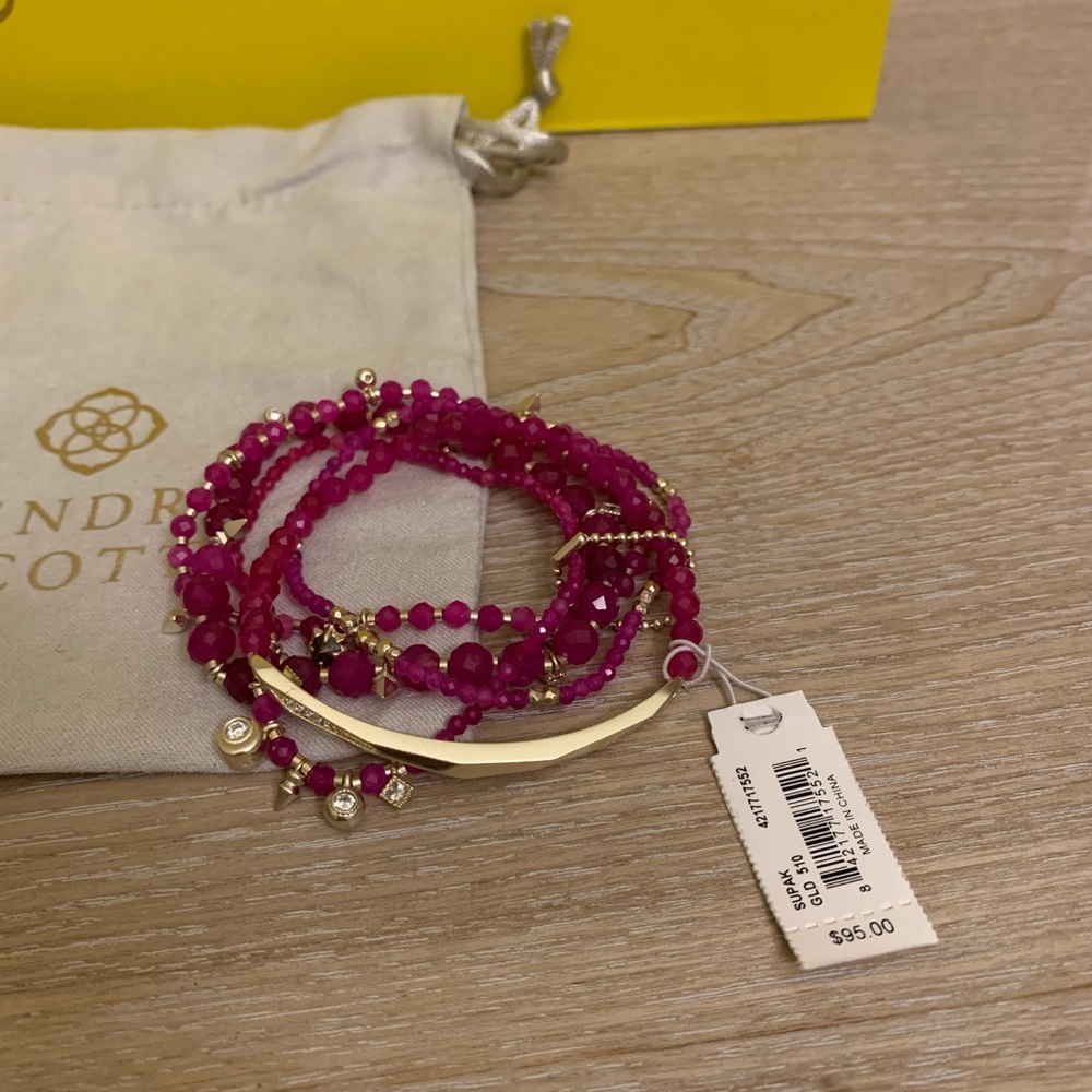 New Kendra Scott Supak Bracelet with Gold Hardware